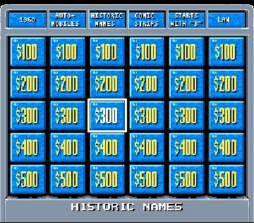 Jeopardy! (USA) screen shot game playing